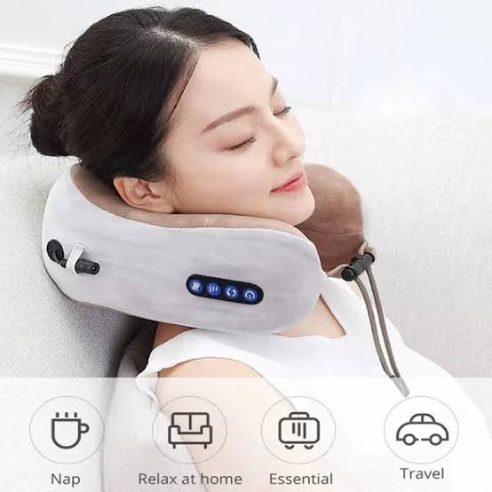 Portable Rechargeable U-Shaped Car Cervical Massage Pillow,  Home, Travel, Office
