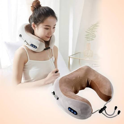 Portable Rechargeable U-Shaped Car Cervical Massage Pillow,  Home, Travel, Office